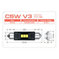 LED лампа AMS VISION C5W V3 T11 44 5500K